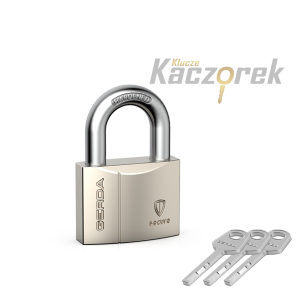 Visací zámek Gerda 220 - Secure KSWS S30 - zesílený niklovaný visací zámek - blistr